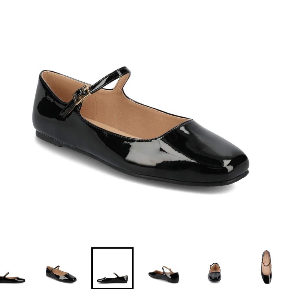 Black Patent Leather Mary Jane Flats
